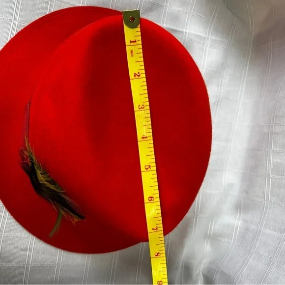 Doeskin Felt 100% Wool Career Collection Fedora Hat with Feather Vintage 60’s - Picture 11 of 15